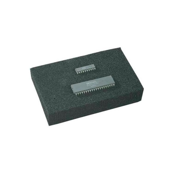 Desco Industries Desco Anti Static High Density Conductive Foam, 24inW x 36inL, 375 Mil, Black 12350 - main